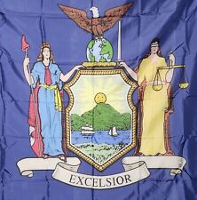 New York State Flag 4x6 Foot Flag Banner (150 Denier) W/ Grommets (Made In USA) picture