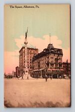 Allentown PA-Pennsylvania, Scenic Panoramic View The Square, Vintage Postcard picture