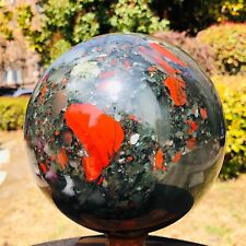11.44LB Natural African blood stone quartz sphere crystal ball reiki healing 862 picture