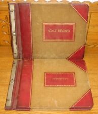 2 Antique Record Keeping Journal Books - Inventory & Cost Record - Never Used picture