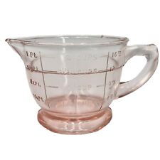 Vintage Pink Depression Glass Measuring Mixing Cup Pint Ounces READ picture