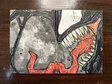 2014 Marvel Premier Sketch Card - Chris Fulton, Double Panel Booklet Venom  1/1 picture
