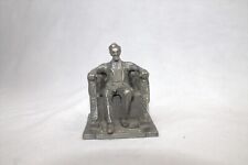Abraham Lincoln Lincoln Memorial Miniature Pewter Figurine vintage picture