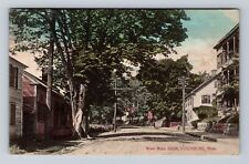 Fitchburg MA-Massachusetts, Scenic View Of West Main Street Vintage Postcard picture