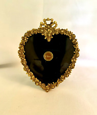 Vintage Elias Heart Frame Sterling Pewter 18KT Gold Electroplated 6