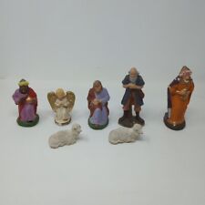 Lot Of 7 Vintage Germany Nativity Figurines Putz? picture