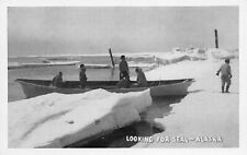 Looking For Seal, Alaska, early postcard, unused picture
