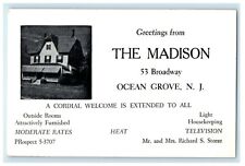 c1924 Greetings From The Madison, New Jersey NJ Advertising Unposted Postcard picture
