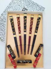 Wajima-Nuri Chopsticks And Chopstick Rests, Set Of 5 Each picture