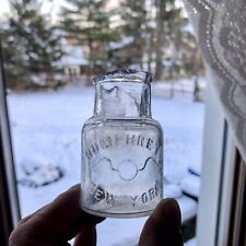 Blown Medicine Bottle Humphreys New York NY Pictorial Winged Wheel Homeopathic picture