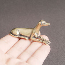 Solid Brass Dog Figurine Statue House Office Decoration Animal Figurines Toys picture