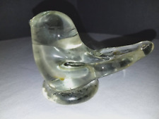 Vintage 1990's Leo Ward Clear Bluebird of Happiness glass figurine picture