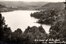 RPPC Lake Hope State Park View from Dining Lodge OHIO VINTAGE Postcard picture