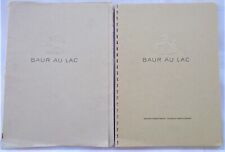 Baur Au Lac Hotel Restaurant Wine List Catalogue c1960s Zurich Switzerland Rare picture