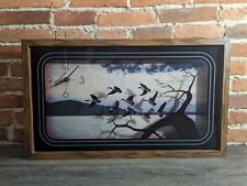 Vintage Elgin Welby Shadow Box Wall Clock with Geese 1976 Version  picture