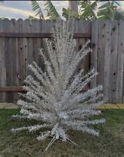 VINTAGE 60’S ALUMINUM Tinsel 6.5' FULL WITH 95 BRANCHES*** CHRISTMAS TREE *** picture