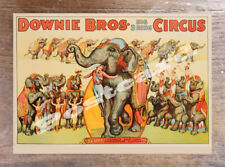 Historic Downie Bros. Big 3 Ring Circus Advertising Postcard picture
