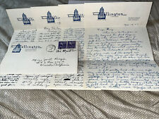 Antique 1953 Letter Hotel Wellington New York City NY Letterhead: Camp Kilmer NJ picture