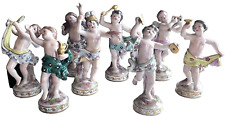 8 Meissen Style Porcelaine De Paris / kalk Antique Porcelain Cherub Figurines picture
