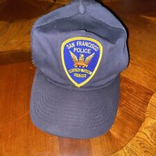 Vintage San Francisco Police Department SnapBack Trucker Hat Blue RARE 80s picture
