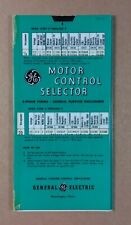 1960 GE Motor Control & Overload Heater Selector vintage Slide Calculator picture