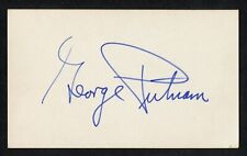 George Putnam d2008 signed auto Vintage 3x5 Hollywood: News Reporter Show Host picture
