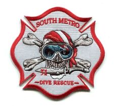 South Metro Fire Rescue Department Station 31 Dive Rescue Patch Colorado CO Whit picture
