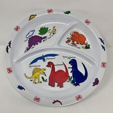 Vintage 1980's Anacapa Melamine THE OLD SPAGHETTI FACTORY DINOSAUR Divided Plate picture
