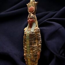 RARE ANCIENT EGYPTIAN ANTIQUE Statue Large Of Goddess Hathor With Eye Of Horus picture