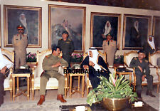 Iraq. Reprinted photo Saddam Hussain in a visit to Riadh. Saudi Arabia, 1988. M4 picture
