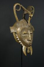 African Bronze Ceremonial KPELIE Mask - SENUFO - Burkina Faso TRIBAL ART CRAFTS picture