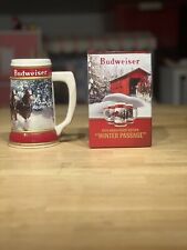 Budweiser 40th Anniversary Edition “Winter Passage” Clydesdale Holiday Stein NEW picture