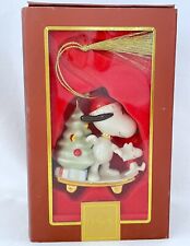 Lenox Snoopy’s Dashing Christmas Ornament Original Box Skateboard Woodstock Tree picture