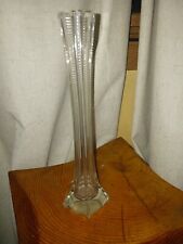 Antique ABP 12 Inch Zipper Cut Bud Vase C 1890s *AS IS See Description  picture