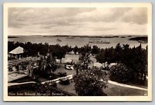 View from Belmont Manor. Bermuda Real Photo Postcard. RPPC picture