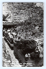 RPPC 1950'S. MINIATURE TRAIN AT RYAN DEATH VALLEY, CALIF. POSTCARD. SC34 picture