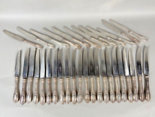 Antique Elegance: 19th Century 34-Piece Silver Knife Cutlery Set picture