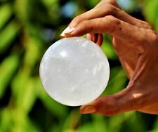 Amazing 75MM Clear Crystal Quartz Healing Power Specimen Metaphysical Sphere picture