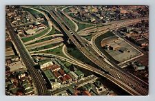 Los Angeles CA-California, Los Angeles Freeway System, Vintage Postcard picture