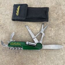 Cabela’s Multi-Tool Folding Pocket Knife 2 Blade with Sheath Flashlight Pliers picture