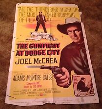 THE GUNFIGHT AT DODGE CITY Joel Mcrae ORIGINAL 1953 ONE SHEET MOVIE POSTER  picture