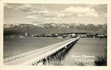 RPPC Postcard; Bridge on Flathead Lake, Polson MT Lake County, Meiers' Studio picture