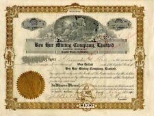 Ben Hur Mining Co., Limited - Stock Certificate - Mining Stocks picture