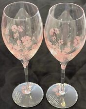 RARE Set Of 2 Laurent Perrier Signed Champagne Flutes Glasses Pink Rose MINT picture