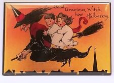 Witch & Kids on Broom MAGNET 2