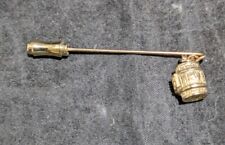 RARE 1950s Schlitz Brewing Co Gold Beer Barrel Tie Pin LNC picture