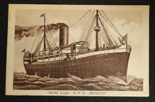 R.P.D. Seydlitz Nordd Lloyd Postcard Steamship Bildwerkst Illustrated Boat Ship picture