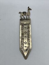 Hand Made Silver Peru Ethnic Old Bookmark LAMA Animal, Hand Chased Rare picture