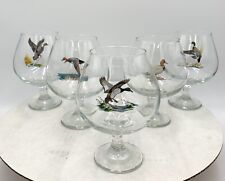 Vintage Ned Smith Duck Brandy Snifters Set Of 5 picture