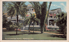 Pleasanton Hotel, Honolulu, Hawaii Territory, Early Postcard, Unused picture